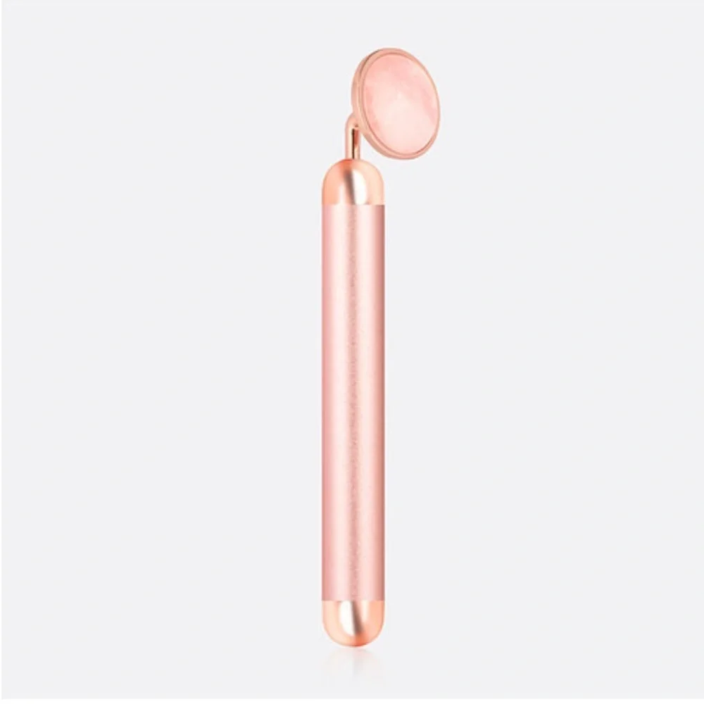 🌹 LUXE + WILLOW PHOENIX Rose Quartz Stone Vibrating Facial Massager Rose Gold